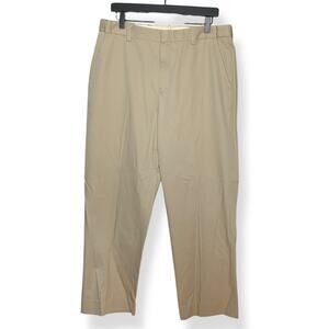 LL Bean men's 100% cotton comfort waist khaki dress pants 35 waist x 29 inseam